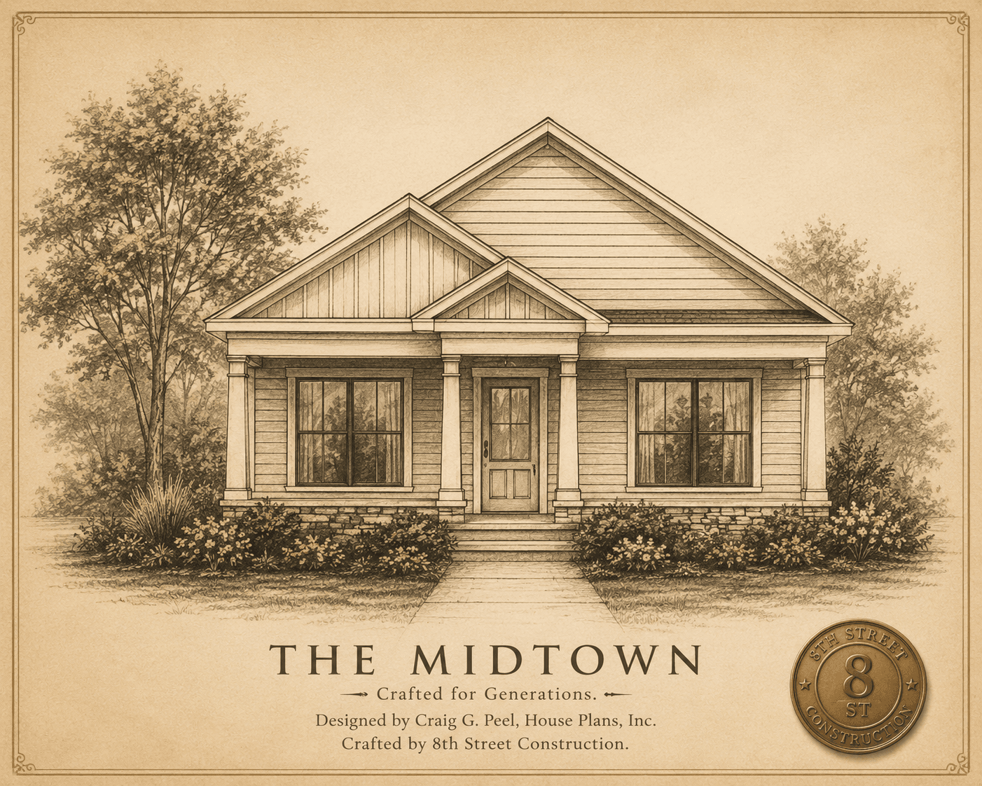 The Midtown — architectural portrait rendering